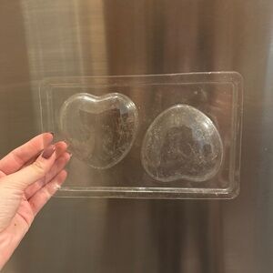 Clear Heart-Shaped Plastic Mold - Set of 2